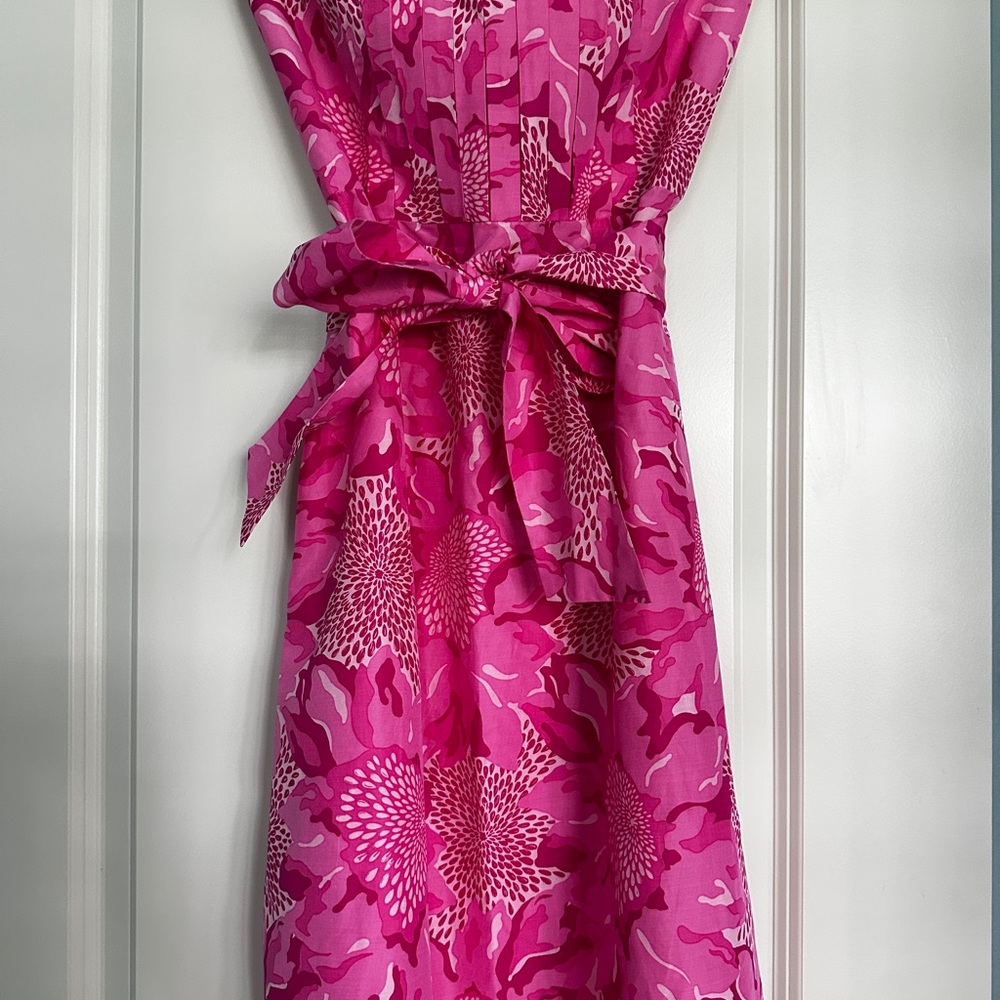 Lilly Pulitzer Pink Strapless Corset Dress with Belt - Size 2